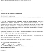 Assary recebe carta de agradecimento da APREVO