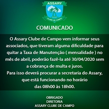 COMUNICADO SOBRE AS MENSALIDADES