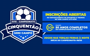 Incrições abertas para o campeonato