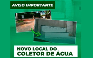 Novo local do coletor de água