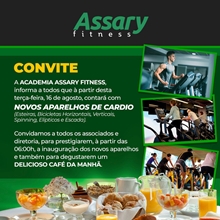 Convite Inauguração Novos Aparelhos Academia